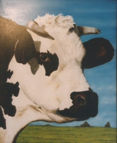 Peinture intitulée "Vache a lait" par Patrick Lodwitz, Œuvre d'art originale, Huile