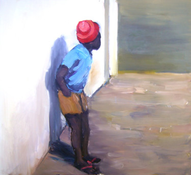 Painting titled "the-lookout-2011-oi…" by Patrick Makumbe, Original Artwork