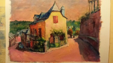Painting titled "Rue d'Oloron" by Patrick Mancho, Original Artwork, Acrylic