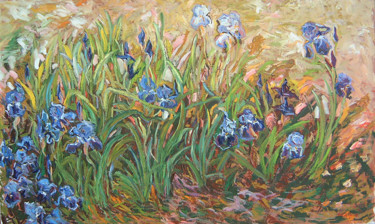 Peinture intitulée "Iris" par Patrick Marie, Œuvre d'art originale, Huile