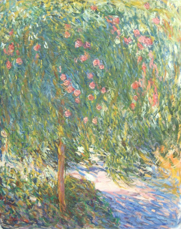 제목이 "Rosier pleureur, l'…"인 미술작품 Patrick Marie로, 원작, 기름 나무 들것 프레임에 장착됨