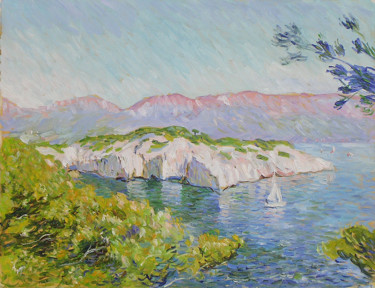 Peinture intitulée "Calanques" par Patrick Marie, Œuvre d'art originale, Huile Monté sur Châssis en bois