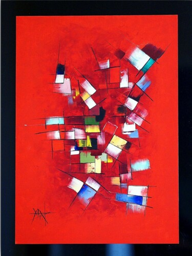 Pintura titulada "SEVENTIES 08" por Patrick Marin, Obra de arte original, Oleo Montado en Plexiglás