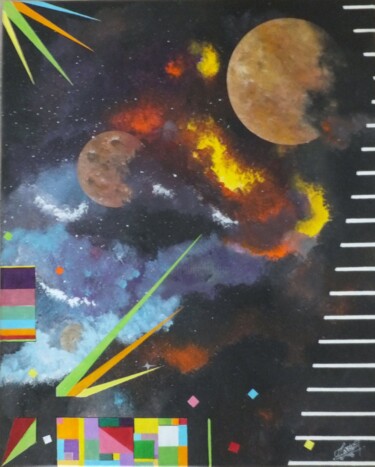 Peinture intitulée "univers" par Patrick Martin, Œuvre d'art originale, Acrylique