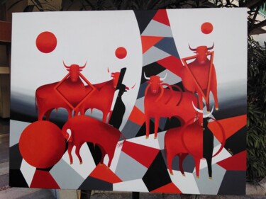Peinture intitulée "Toros" par Orccia/Roccia, Œuvre d'art originale, Acrylique