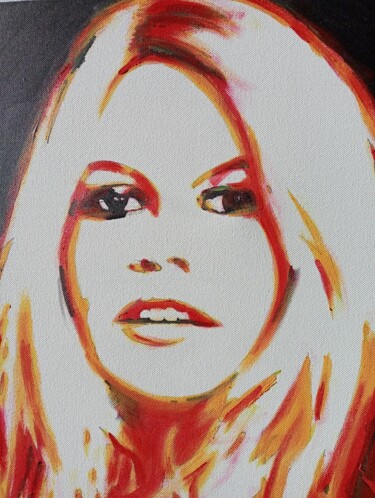 Peinture intitulée "Brigitte Bardot" par Patrick Mauxion (MAUX), Œuvre d'art originale, Huile Monté sur Châssis en bois