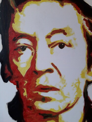 Painting titled "Serge Gainsbourg" by Patrick Mauxion (MAUX), Original Artwork, Acrylic Mounted on Wood Stretcher frame