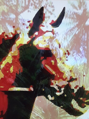 Digitale Kunst getiteld "Le cheval" door Patrick Mauxion (MAUX), Origineel Kunstwerk, 2D Digital Work Gemonteerd op Andere s…