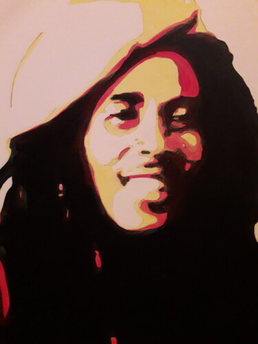 Peinture intitulée "Bob Marley" par Patrick Mauxion (MAUX), Œuvre d'art originale, Acrylique Monté sur Châssis en bois