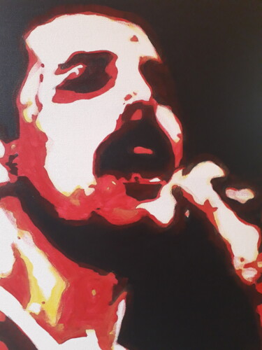 Peinture intitulée "Freddie Mercury" par Patrick Mauxion (MAUX), Œuvre d'art originale, Acrylique Monté sur Châssis en bois
