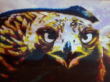 Arts numériques intitulée "L' aigle royal" par Patrick Mauxion (MAUX), Œuvre d'art originale, Travail numérique 2D Monté sur…