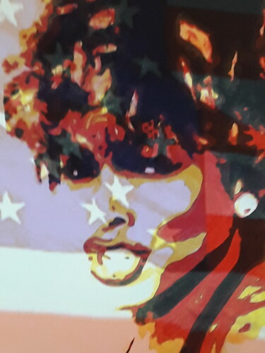 Digital Arts titled "Tina USA" by Patrick Mauxion (MAUX), Original Artwork, 2D Digital Work Mounted on Other rigid panel