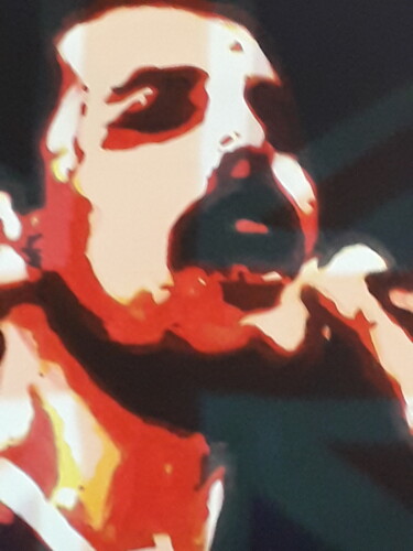 Digital Arts titled "Freddie GB" by Patrick Mauxion (MAUX), Original Artwork, 2D Digital Work Mounted on Other rigid panel