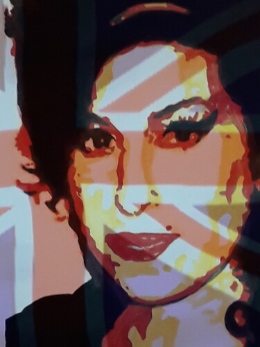 Digital Arts titled "Amy GB" by Patrick Mauxion (MAUX), Original Artwork, 2D Digital Work Mounted on Other rigid panel