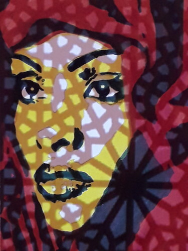 Arts numériques intitulée "L' Africaine M" par Patrick Mauxion (MAUX), Œuvre d'art originale, Travail numérique 2D Monté sur…