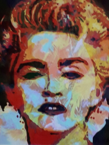 Arte digitale intitolato "Madonna Color" da Patrick Mauxion (MAUX), Opera d'arte originale, Lavoro digitale 2D Montato su Al…