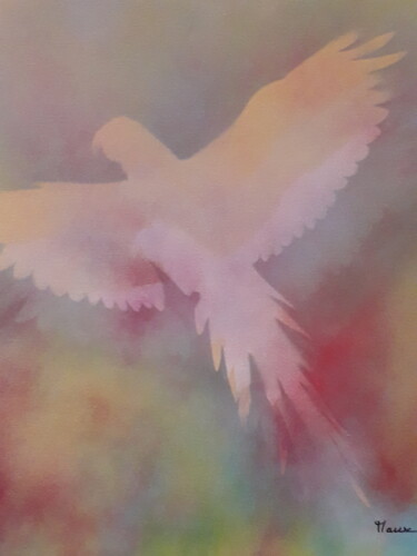 Peinture intitulée "Les perroquets" par Patrick Mauxion (MAUX), Œuvre d'art originale, Bombe aérosol Monté sur Châssis en bo…