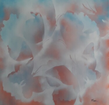 Peinture intitulée "Les papillons blancs" par Patrick Mauxion (MAUX), Œuvre d'art originale, Bombe aérosol