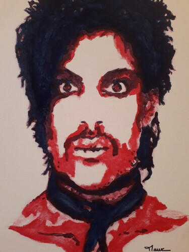 Painting titled "Prince" by Patrick Mauxion (MAUX), Original Artwork, Acrylic Mounted on Wood Stretcher frame