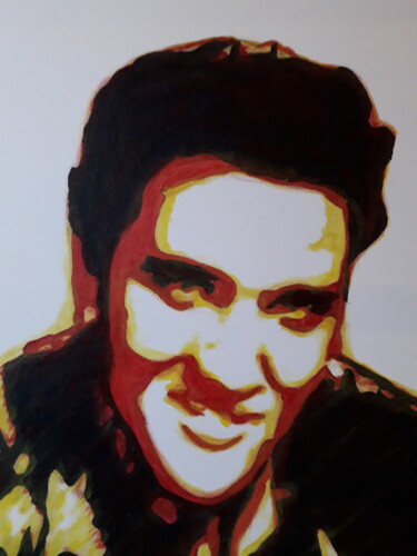 Peinture intitulée "Elvis Presley" par Patrick Mauxion (MAUX), Œuvre d'art originale, Acrylique Monté sur Châssis en bois