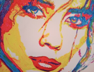 Painting titled "Pretty Woman I" by Patrick Mauxion (MAUX), Original Artwork, Acrylic Mounted on Wood Stretcher frame