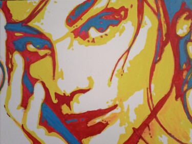 Painting titled "Pretty Woman II" by Patrick Mauxion (MAUX), Original Artwork, Acrylic Mounted on Wood Stretcher frame