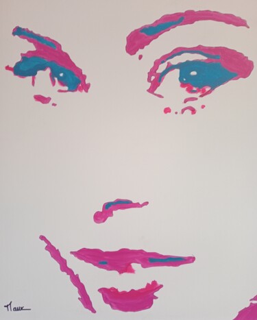 Painting titled "Pretty Woman IV" by Patrick Mauxion (MAUX), Original Artwork, Acrylic Mounted on Wood Stretcher frame