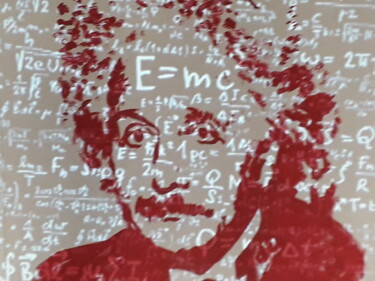 Digital Arts με τίτλο "Albert Einstein" από Patrick Mauxion (MAUX), Αυθεντικά έργα τέχνης, Ακρυλικό
