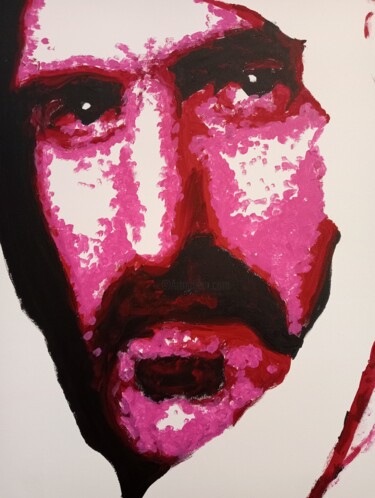 Painting titled "Frank Zappa" by Patrick Mauxion (MAUX), Original Artwork, Acrylic Mounted on Wood Stretcher frame