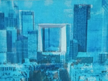 Digitale Kunst mit dem Titel "La Défense" von Patrick Mauxion (MAUX), Original-Kunstwerk, Acryl