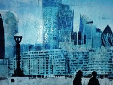 Digitale Kunst mit dem Titel "La City" von Patrick Mauxion (MAUX), Original-Kunstwerk, Acryl