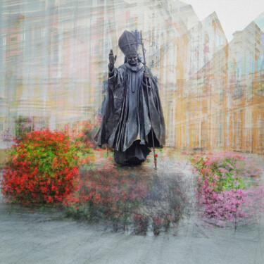 Photography titled "la statue de Jean P…" by Patrick Nguyen, Original Artwork, Digital Photography