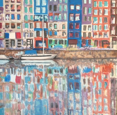 Painting titled "Honfleur" by Patrick Noly, Original Artwork, Acrylic