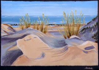 Painting titled "Dunes" by Patrick Noly, Original Artwork, Acrylic