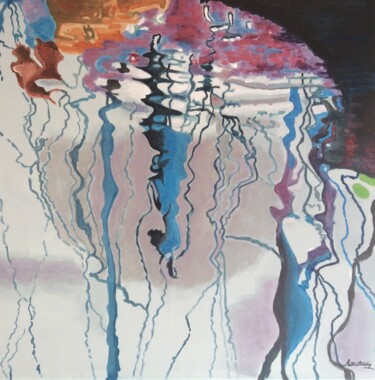 Peinture intitulée "Reflets 1" par Patrick Noly, Œuvre d'art originale, Acrylique