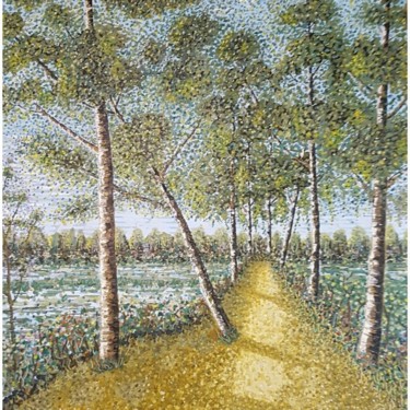 Peinture intitulée "Petit coin perdu" par Patrick Palczy, Œuvre d'art originale, Huile Monté sur Châssis en bois