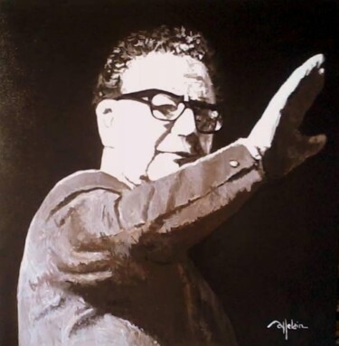 Peinture intitulée "Salvador Allende Pr…" par Patrick Pottelain, Œuvre d'art originale, Huile