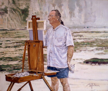Peinture intitulée "le-peintre.jpg" par Patrick Pottelain, Œuvre d'art originale, Huile