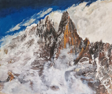 Painting titled "Les Drus" by Patrick Pradier, Original Artwork, Acrylic Mounted on Wood Stretcher frame