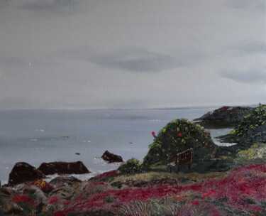Malerei mit dem Titel "La Baie de Monterey…" von Rafignon, Original-Kunstwerk, Öl