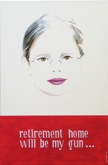 Schilderij getiteld "Retirement home..." door Patrick Santoni, Origineel Kunstwerk, Acryl Gemonteerd op Frame voor houten br…