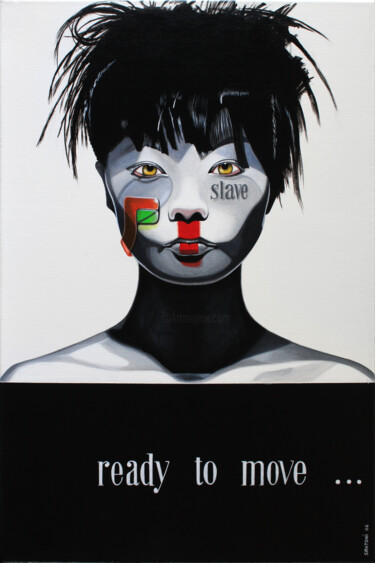 Malerei mit dem Titel "Ready to move" von Patrick Santoni, Original-Kunstwerk, Acryl
