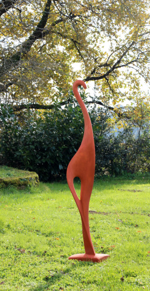Sculpture intitulée "oiseau-rouge.jpg" par Shub, Œuvre d'art originale