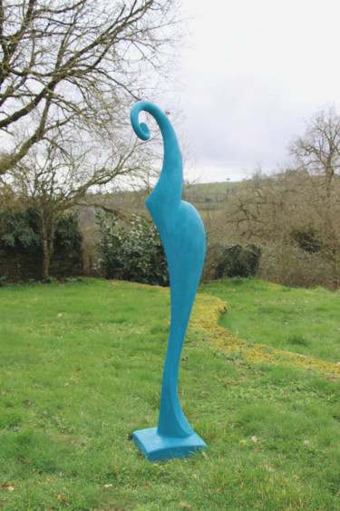 Sculpture intitulée "loiseau-vert.jpg" par Shub, Œuvre d'art originale