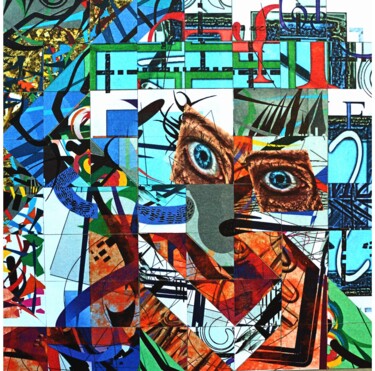 Collagen mit dem Titel "UmAnOrObO" von Shub, Original-Kunstwerk, Digitale Malerei