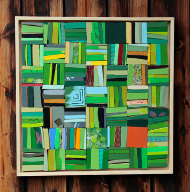 Peinture intitulée "structure verte" par Shub, Œuvre d'art originale