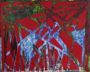 Painting titled "64-VIEUX MONDE" by Patrick William Tamper, Original Artwork, Acrylic Mounted on Wood Stretcher frame