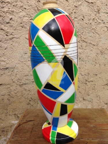 Sculpture titled "Vase Arlequint" by Patrick Thubert, Original Artwork