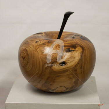 Sculpture intitulée "(grosse) Pomme en O…" par Patrick Thubert, Œuvre d'art originale