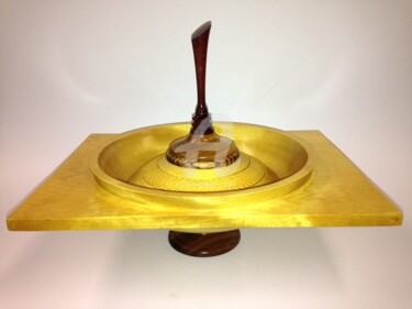 Sculpture titled "Boite/coupe rectang…" by Patrick Thubert, Original Artwork, Wood